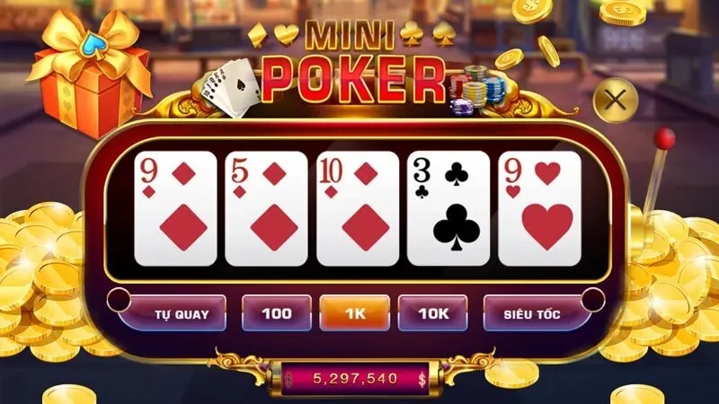 Mini Poker Nohu90 - Game cược đổi thưởng vạn người mê